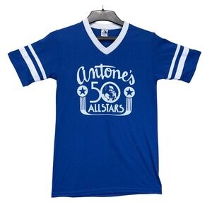 Augusta Sportswear Antones 50 Allstars Blue Ringer V-Neck Graphic T-Shirt S